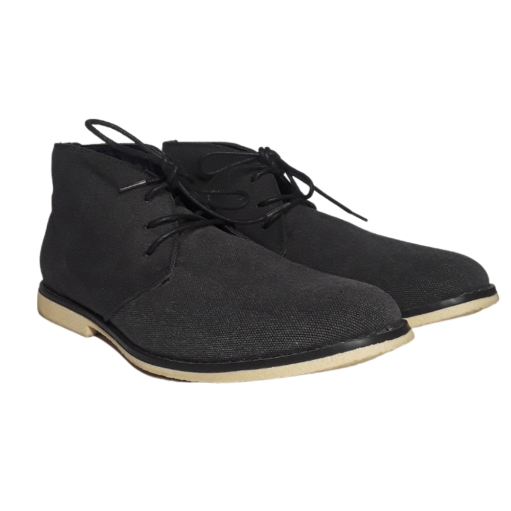 LONDON FOG Charcoal Gray Chukka Boot Lace Up Men's Boots Shoes 10.5
